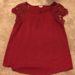 Burgundy lace top